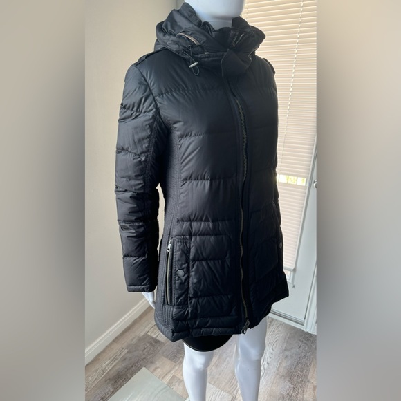 Burberry Brit Mareton Coat. Women's Down Puffer Hooded Coat Black Size M. - Picture 6 of 16
